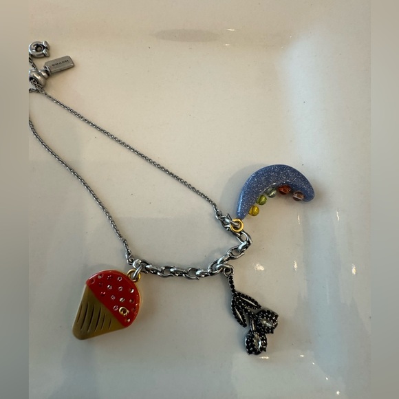 Coach Silver Charm Bracelet with Moon, Snowcone Charms - Picture 3 of 4